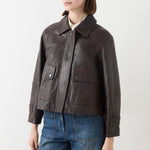 Weekend MaxMara Berbice brown Leather Jacket