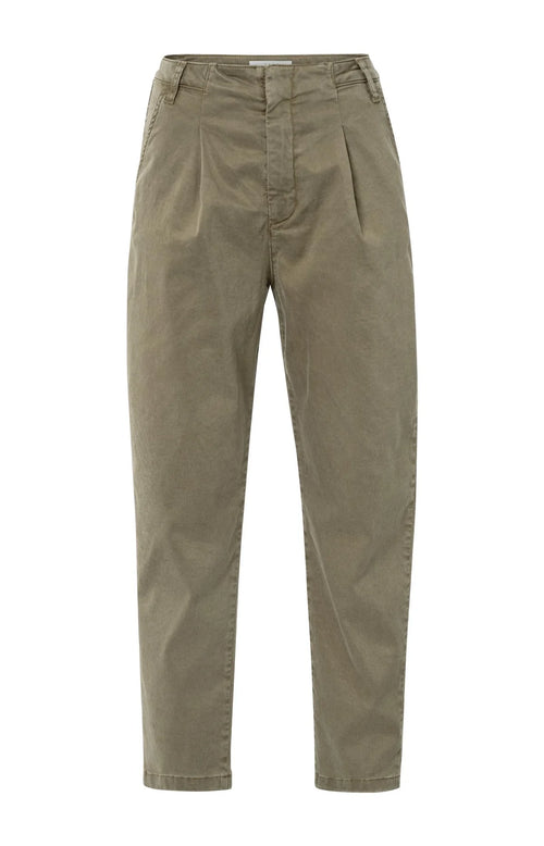 Yaya Trousers with pleats and chino pockets - Brownish