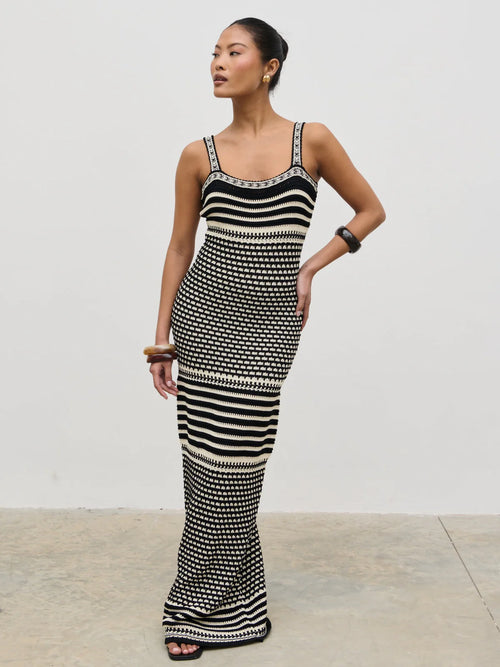 Pretty Lavish Tammy Crochet Knit Maxi Dress