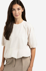 YAYA Short sleeve top with balloon hem