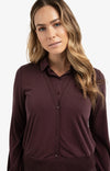 Yaya Blouse with Double Layer Look - Fudge Purple