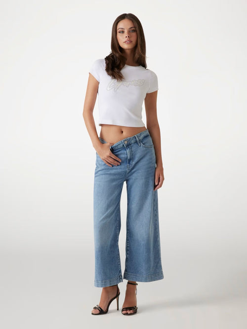 Guess Bellflower Crop Wide Jean