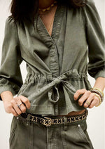 Ba&sh Olivina wrap top - KHAKI