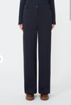 Weekend MaxMara Navy Flannel Jersey Trousers - ZELOTA