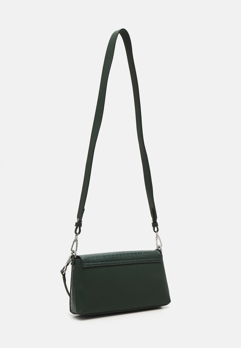 Calvin Klein small leather bag crocodile texture - green