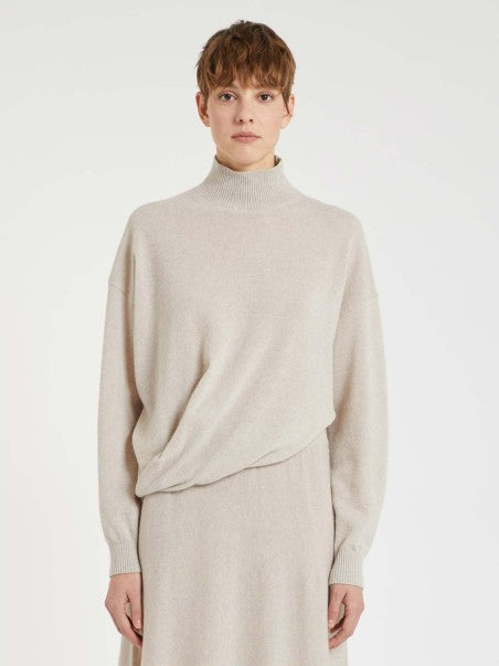 Marella Beige Turtleneck Sweater - DEBORAH