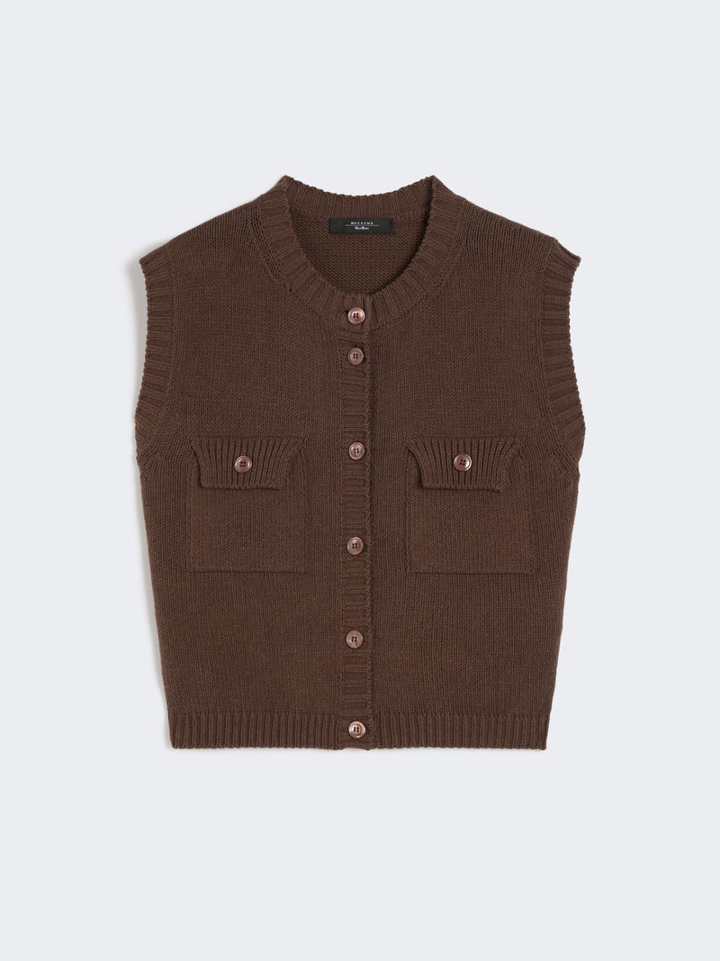 Weekend MaxMara COTTON-BLEND YARN GILET