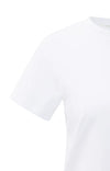 Yaya T-shirt with subtle stitch details - White