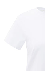 Yaya T-shirt with subtle stitch details - White