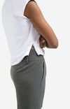 YAYA Sleeveless top with shoulder pads and pleat detail