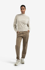 Yaya Trousers with pleats and chino pockets - Brownish