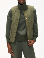 Varley Audrea Reversible Gilet - Sandshell/ Forest Night