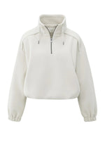 Yaya Balloon Sleeve Sweatshirt - Cloud Grey Melange