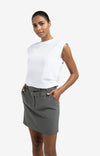 YAYA Sleeveless top with shoulder pads and pleat detail