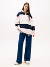 Tommy Jeans Badge Stripe Oversized Rugby Shirt