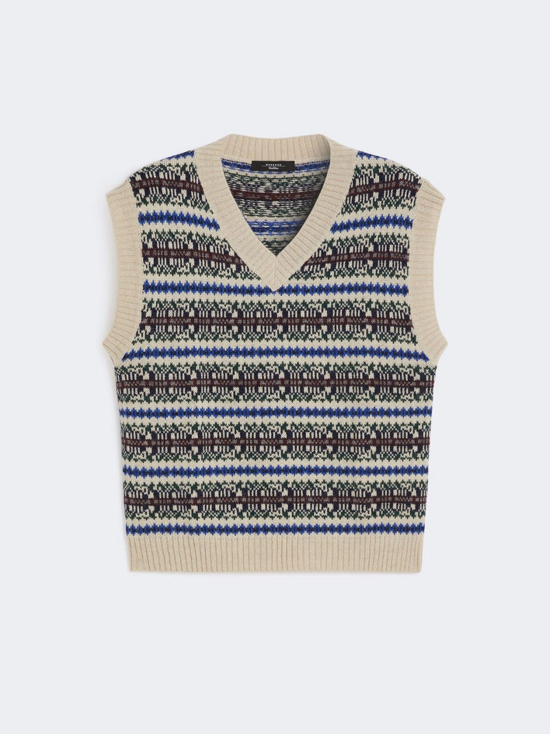 Weekend MaxMara Wool and Alpaca Jacquard Gilet