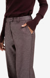 Yaya Shiny Woven Trousers - Fudge Purple Dessin