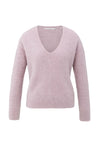 Yaya Soft Sweater with V-Neck - Fudge Purple