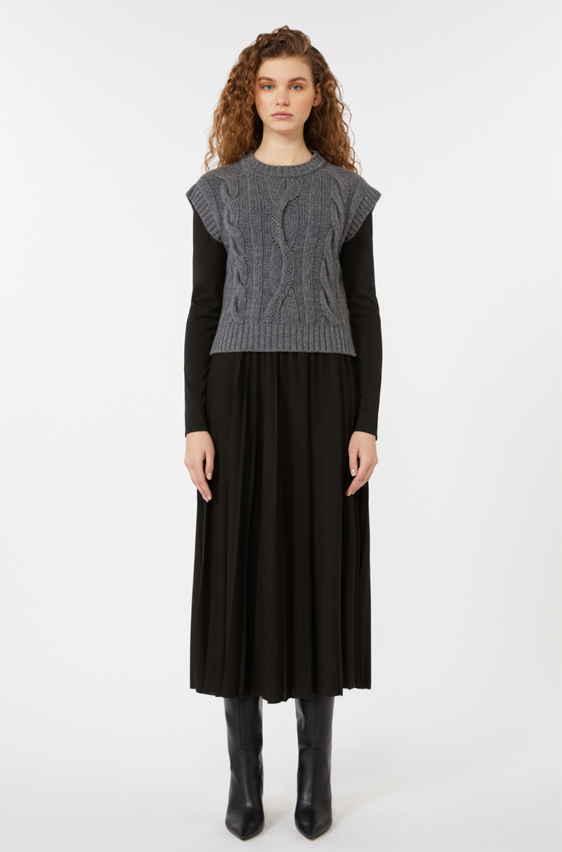 Weekend MaxMara 2-in-1 jersey and wool knit dress