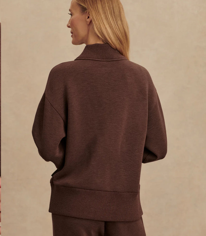 Varley Sally Half-zip - brown