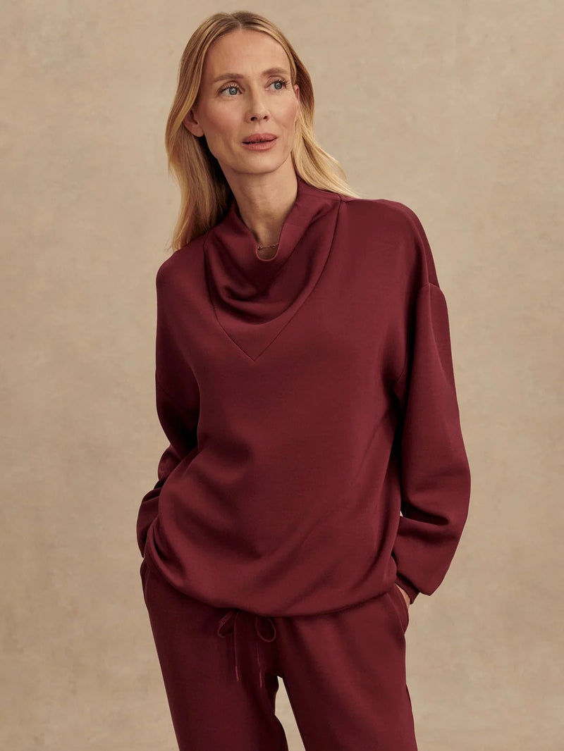 Varley Betsy Sweat Top - Maroon