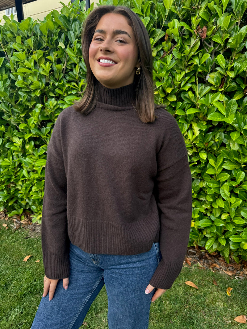 COLORUSH Cashmere Chunky Carmen Funnel Neck