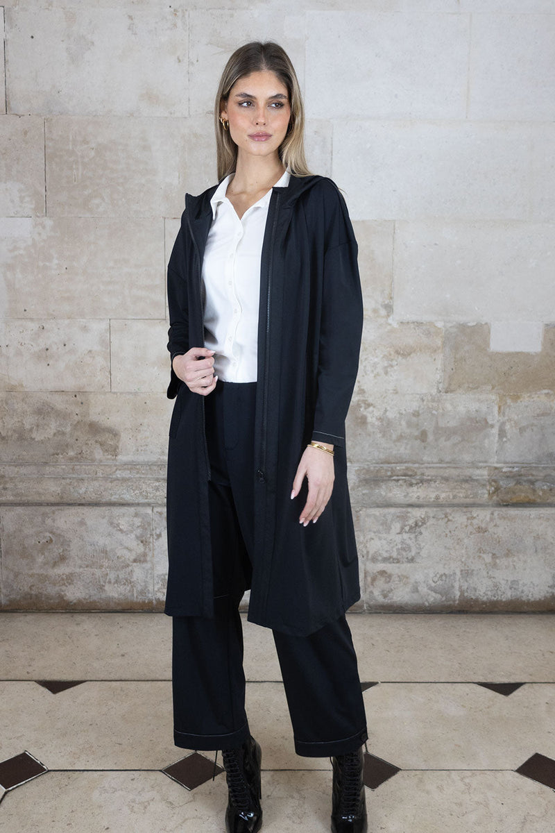 No2Moro Aphrodite Lightweight Duster Coat - Black