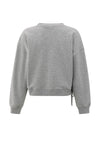 Yaya Sweatshirt with pleat details and side drawstring