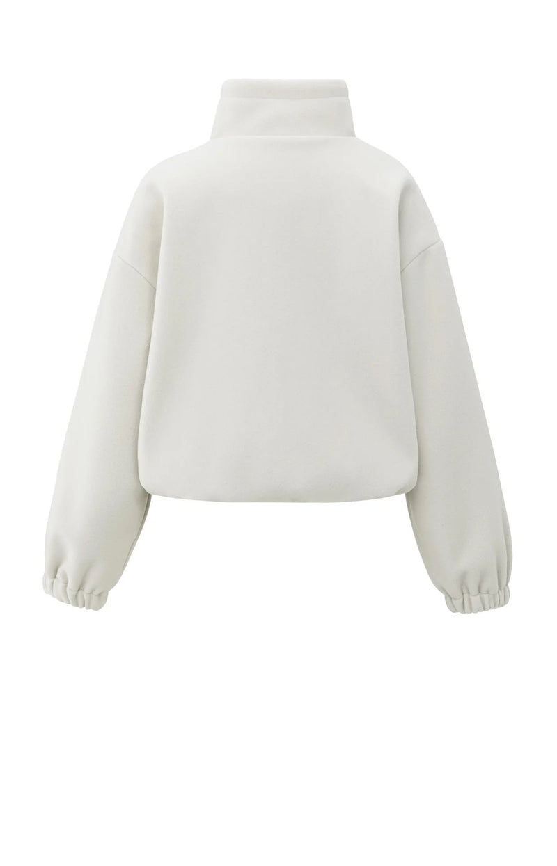 Yaya Balloon Sleeve Sweatshirt - Cloud Grey Melange