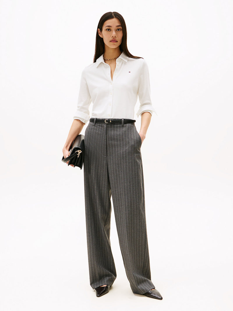 Tommy Hilfiger Pinstripe Loose Straight Trouser