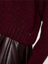 Marc Cain “knitted in Germany” cosy jumper - MAROON