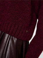 Marc Cain “knitted in Germany” cosy jumper - MAROON