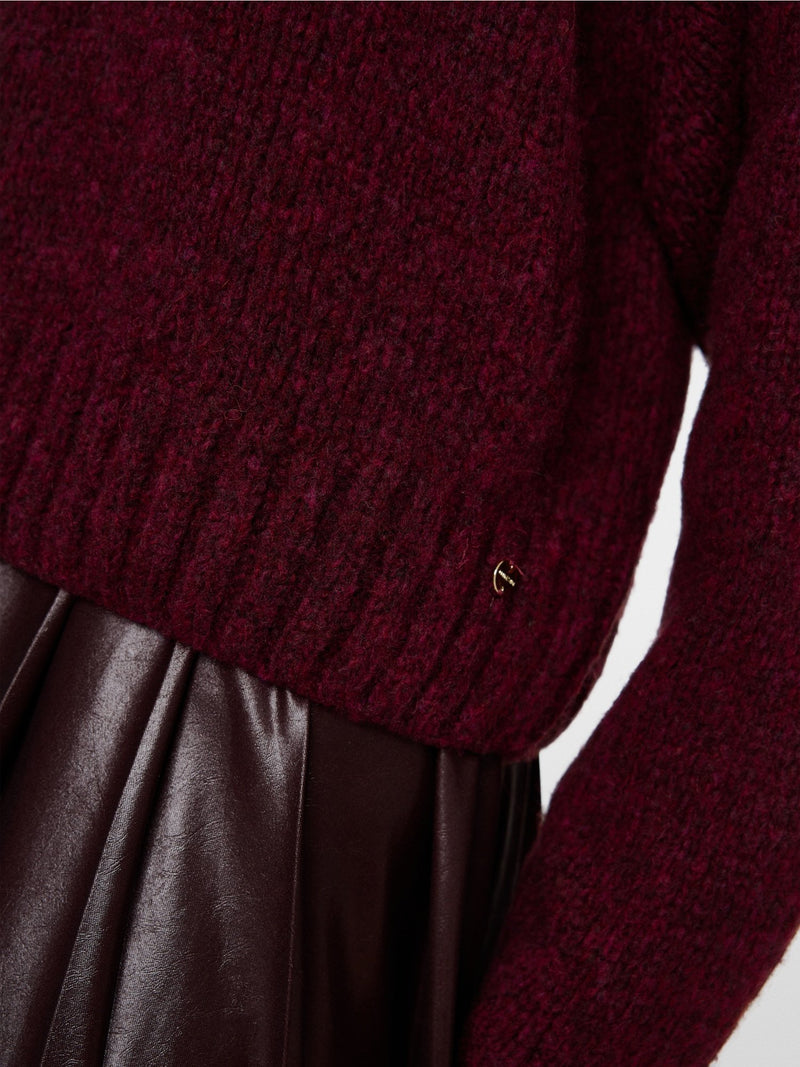 Marc Cain “knitted in Germany” cosy jumper - MAROON