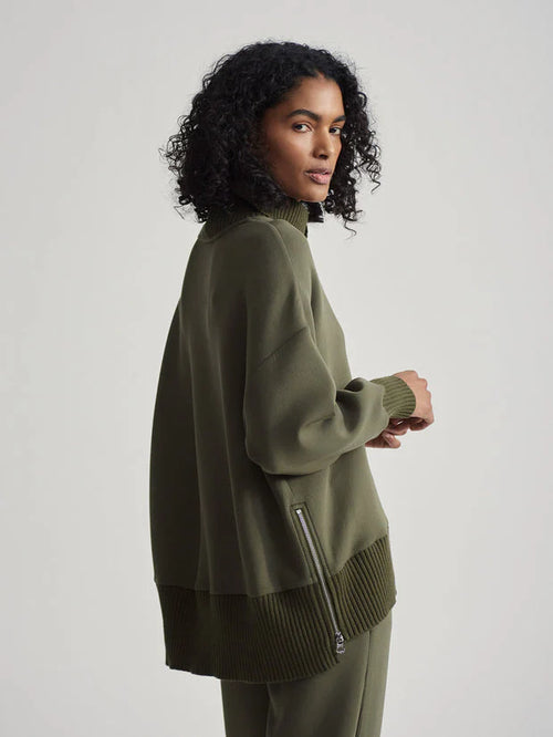 Varley Barker High-Neck Sweat - Olive