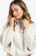 Yaya Balloon Sleeve Sweatshirt - Cloud Grey Melange