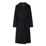 Weekend Max Mara Classic Belted Black Coat - RESINA