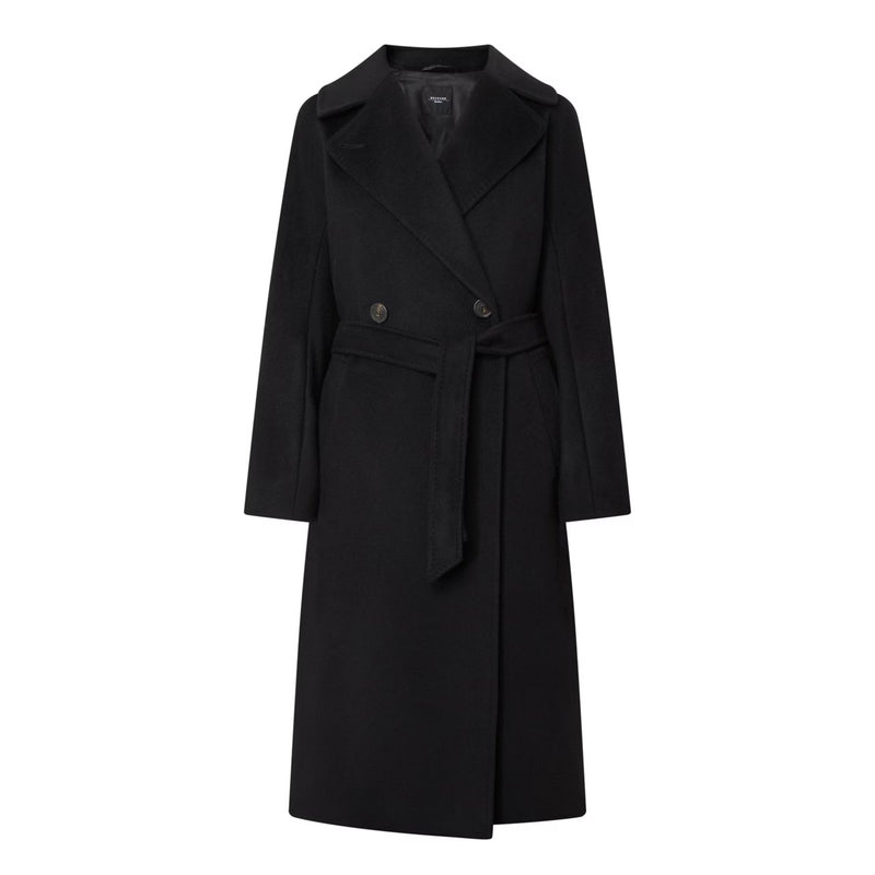 Weekend Max Mara Classic Belted Black Coat - RESINA