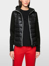 Marc Cain Jacket with faux down and hood - Black