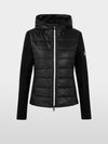 Marc Cain Jacket with faux down and hood - Black