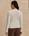 Varley Edna Long Sleeve Fitted Tee - White