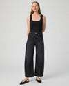 Paige Arellia Ankle Barrel Leg Jean - Black Void