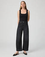 Paige Arellia Ankle Barrel Leg Jean - Black Void