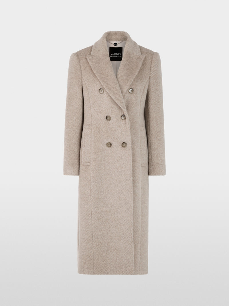 Marc Cain Fitted coat in alpaca wool blend