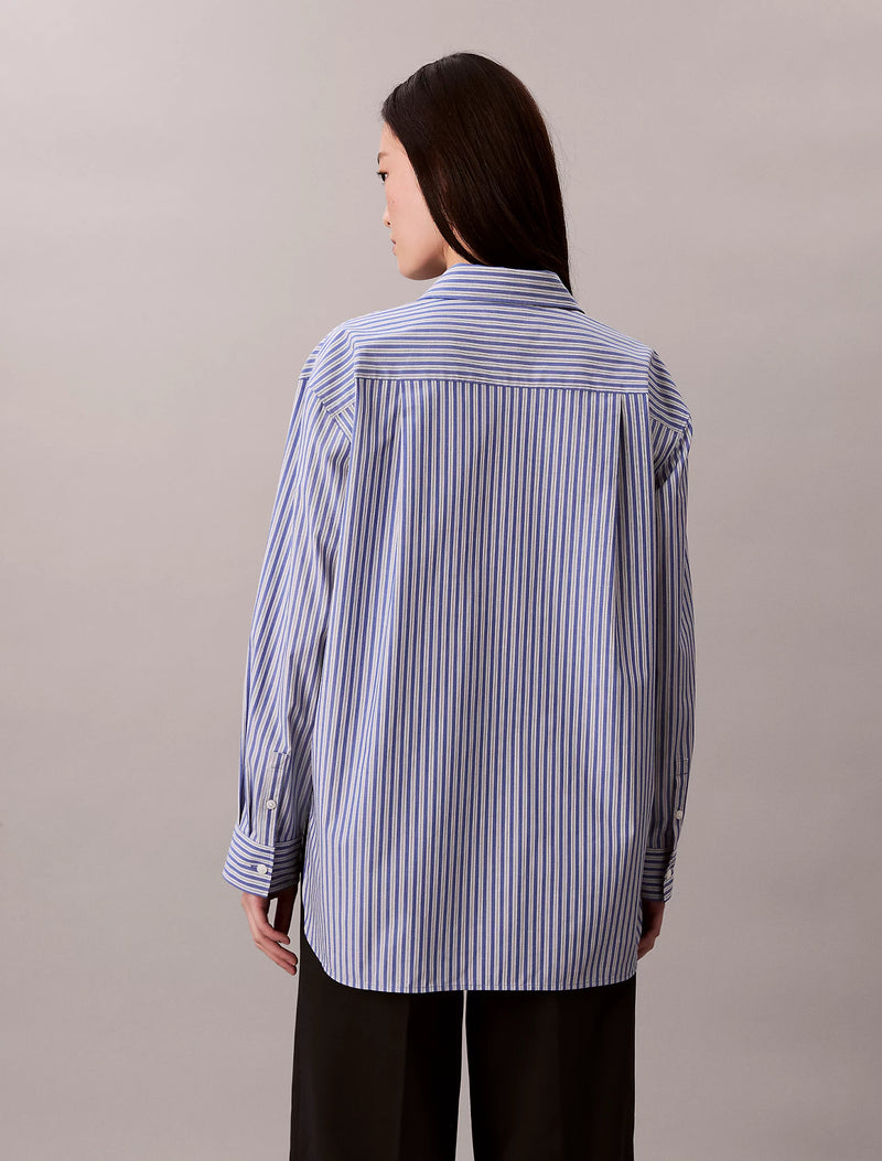 Calvin Klein Cotton Poplin Striped Shirt