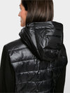 Marc Cain Jacket with faux down and hood - Black