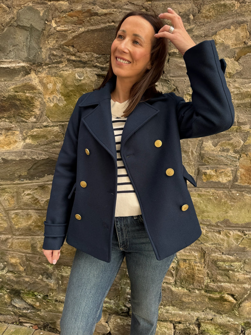 Tommy Hilfiger Wool Blend Peacoat - Navy