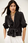 Ba&sh Mlavina wrap top - Blackstone
