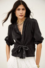 Ba&sh Mlavina wrap top - Blackstone