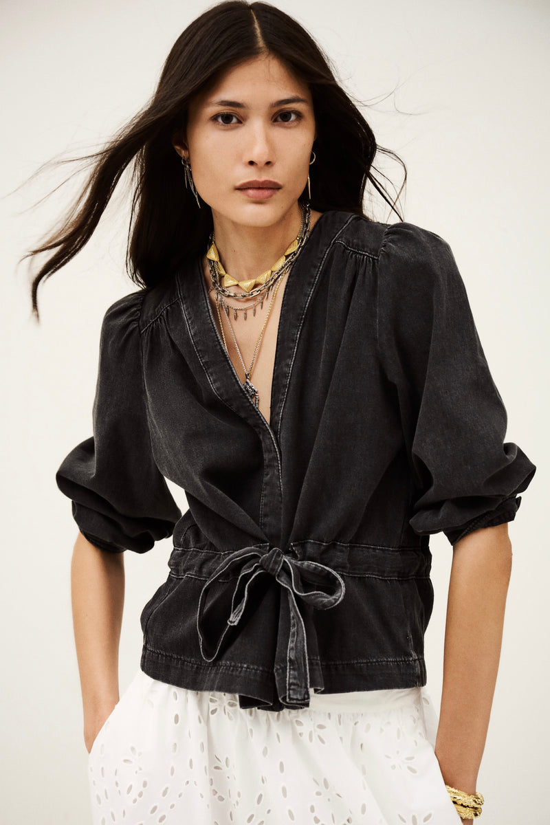 Ba&sh Mlavina wrap top - Blackstone