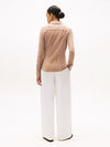Tommy Hilfiger Slim Fit Pique Brown Stripe Shirt